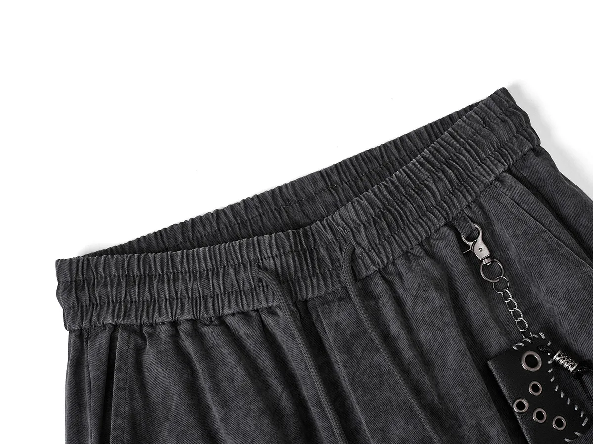 Jiayiku Fashion Brand  American Vintage Washed Old Scimitar Casual Pants Men's And Women's Loose Draped Wide-leg Pants display picture 9