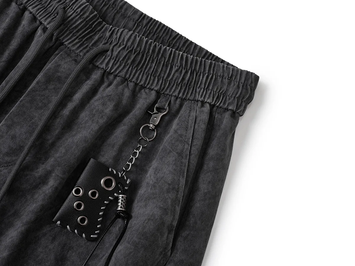 Jiayiku Fashion Brand  American Vintage Washed Old Scimitar Casual Pants Men's And Women's Loose Draped Wide-leg Pants display picture 10