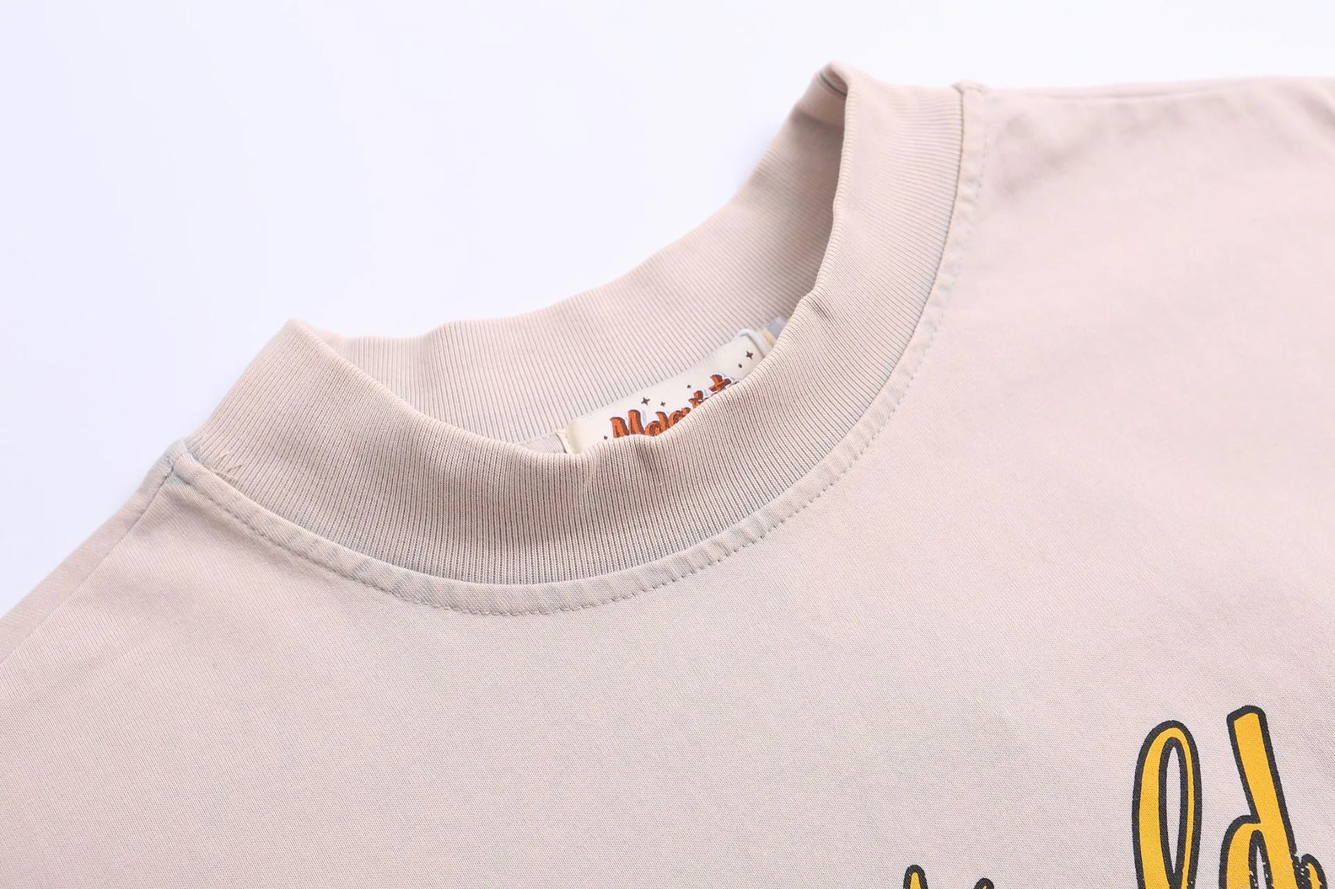 Jiayiku Men's  Summer American Retro Trendy Brand Tee Heavy Washed Old Cotton T-shirt Short Sleeve Men's And Women's display picture 8