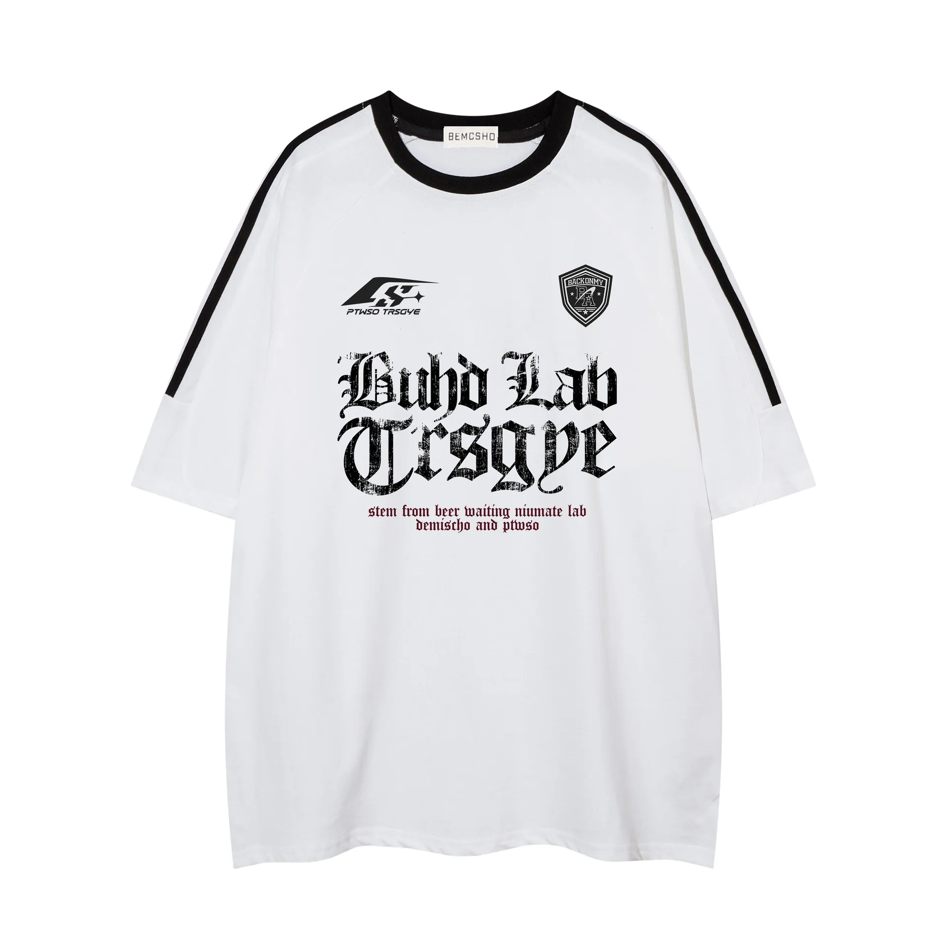 Jiayiku Men's  Summer New American Retro Trendy Brand Tee T-shirt Gothic Printed Short-sleeved T-shirt For Men display picture 5