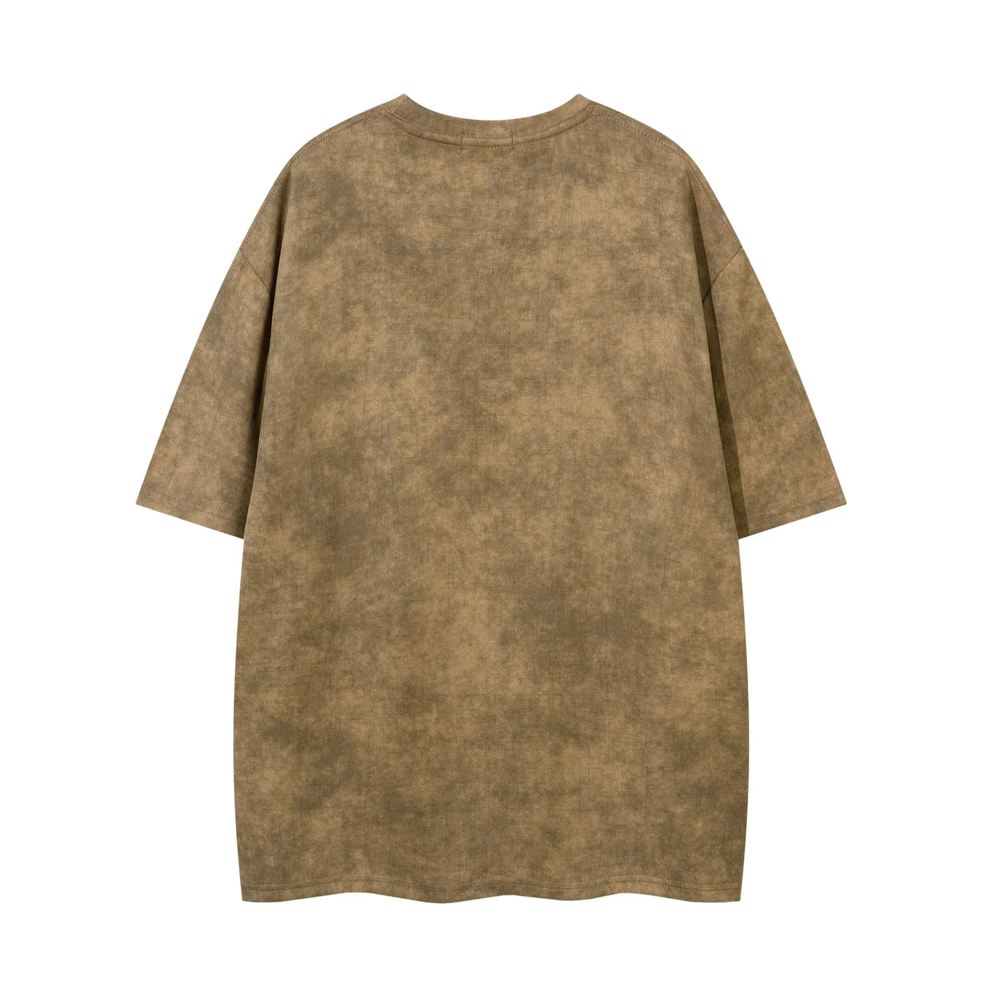Jiayiku Men's  Summer American Street Dark Tide Brand Tee Old Printed Suede Short-sleeved T-shirt For Men display picture 8