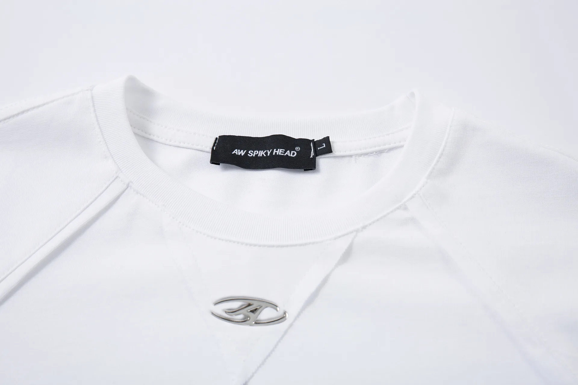 Jiayiku Men's  Summer American Retro Fashion Brand Functional Wind Deconstruction Splicing Heavy 280g Short Sleeve T-shirt display picture 10