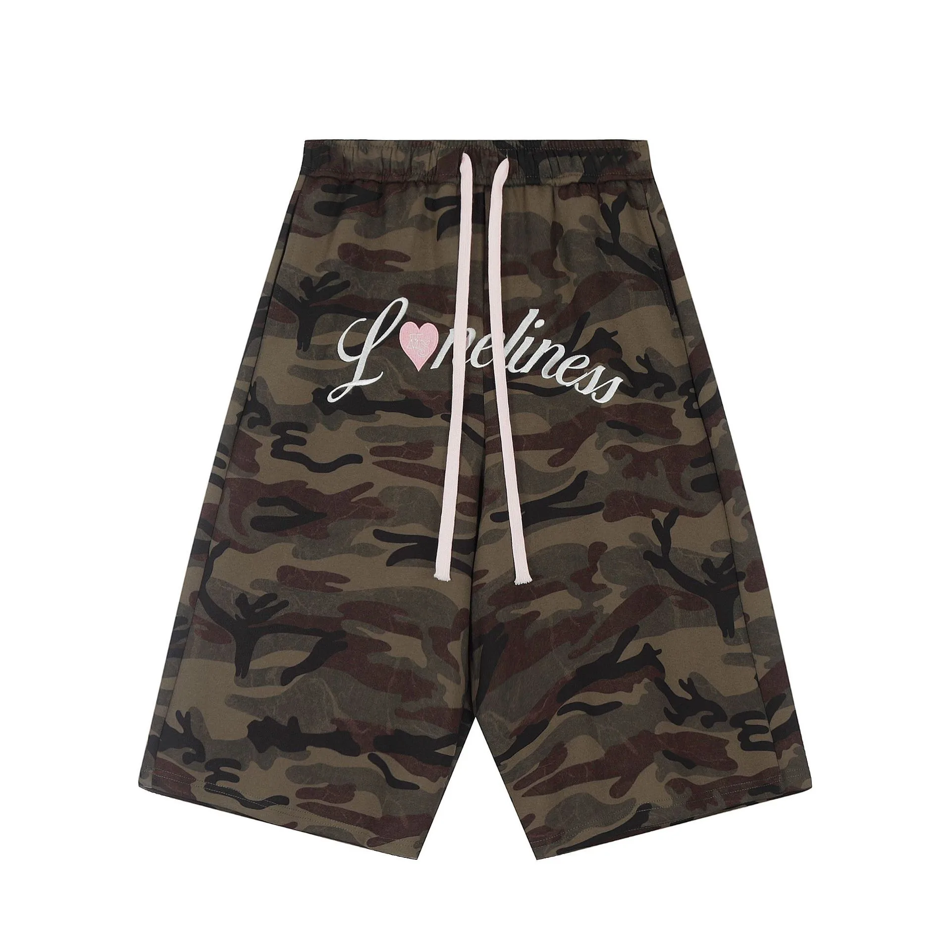 Jiayiku Tide Brand   High Street Vibe Style Camouflage Shorts Men's And Women's Ins Tide Embroidered Pants Men's And Women's display picture 3