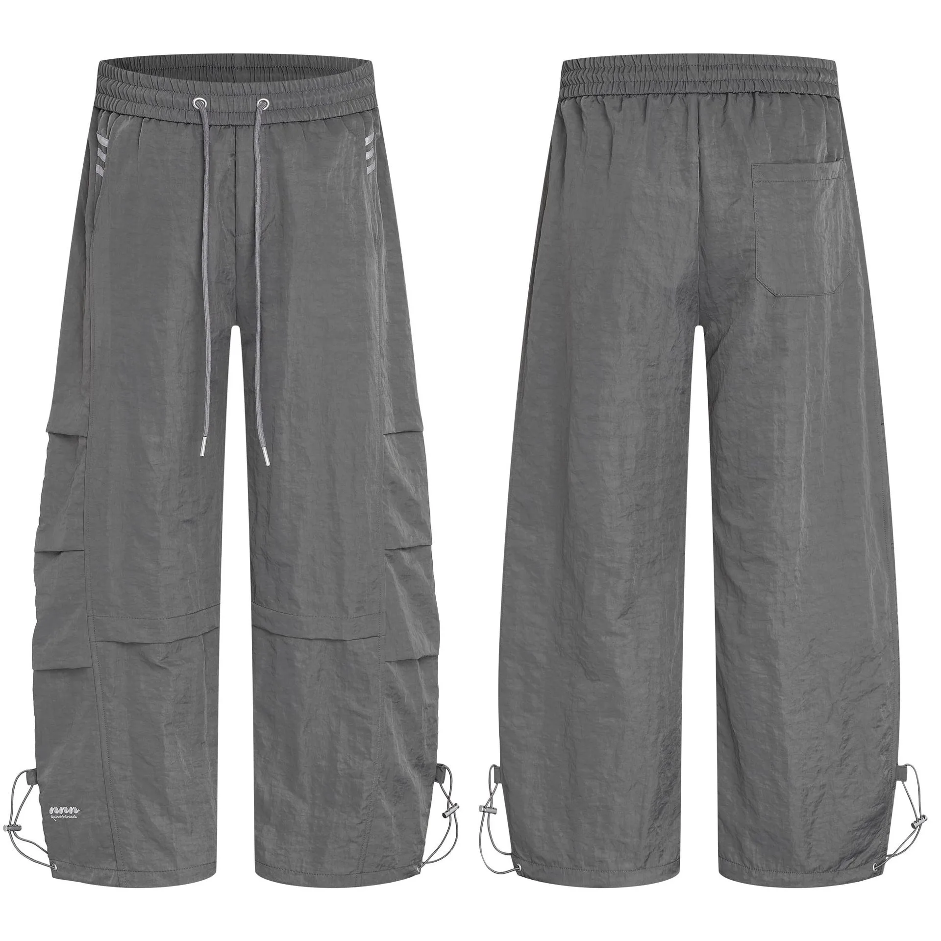 Jiayiku Fashion Brand  American Retro Quick-drying Paratrooper Scimitar Casual Pants Men's And Women's Loose Draping Wide-leg Pants display picture 7