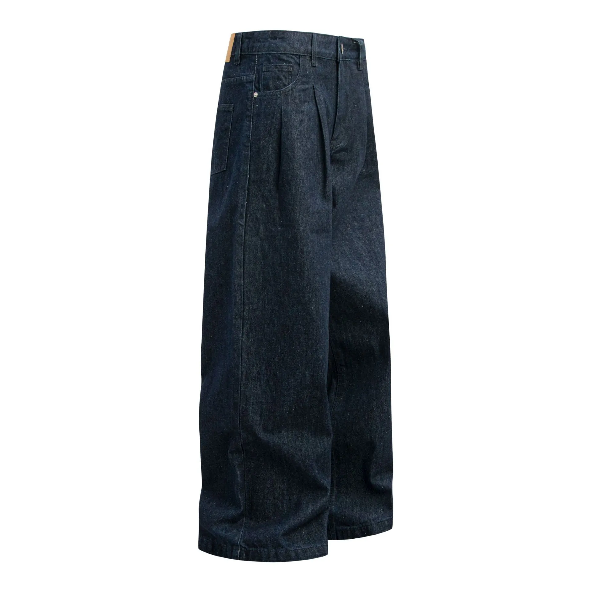 Jiayi Library Men's Clothing  American High Street Vintage Washed Original Color Jeans Men's And Women's Vibe Machete Wide Leg Pants display picture 6