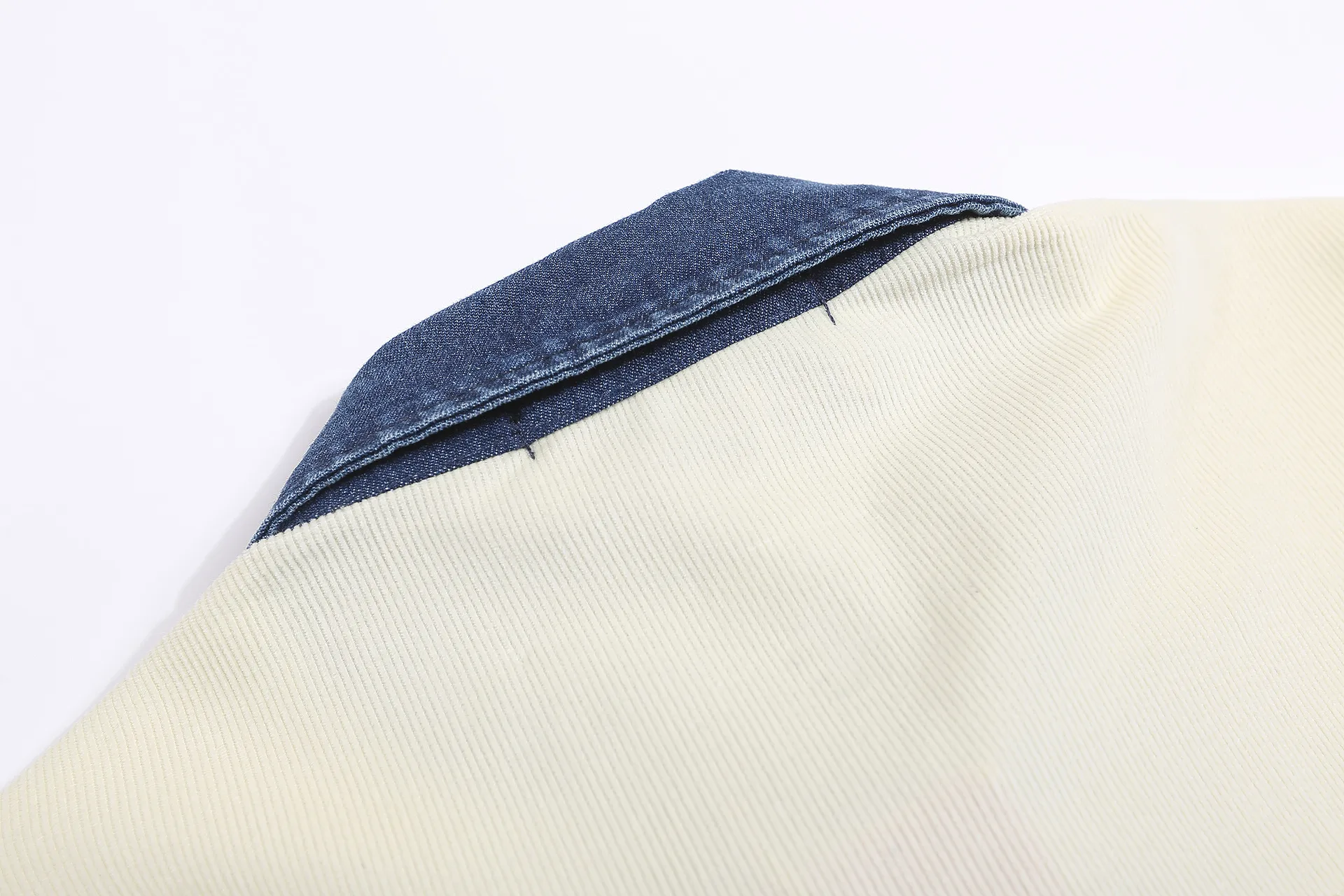 Jiayiku Men's  Summer American Style Antique Ins Trendy Cartoon Character Embroidered Corduroy Shirt Short Sleeve display picture 8