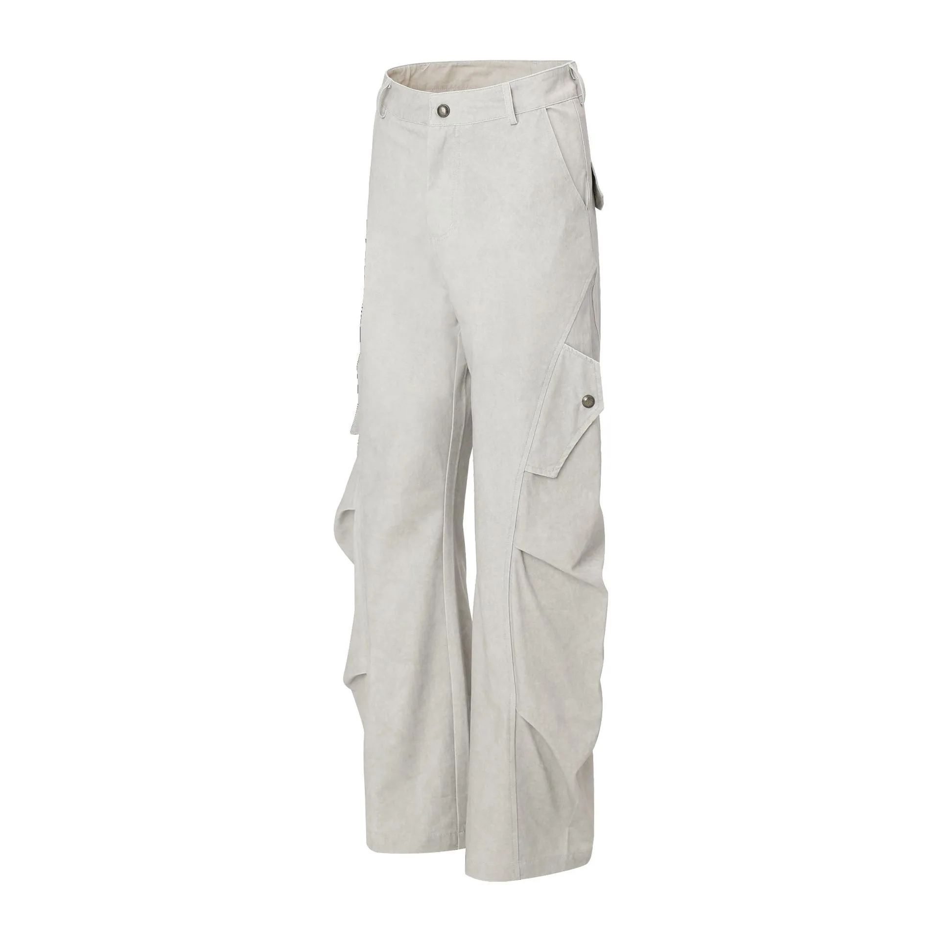 Jiayiku Fashion Brand  American Retro Paratrooper Scimitar Workwear Casual Pants Men's And Women's Loose Draped Wide-leg Pants display picture 5