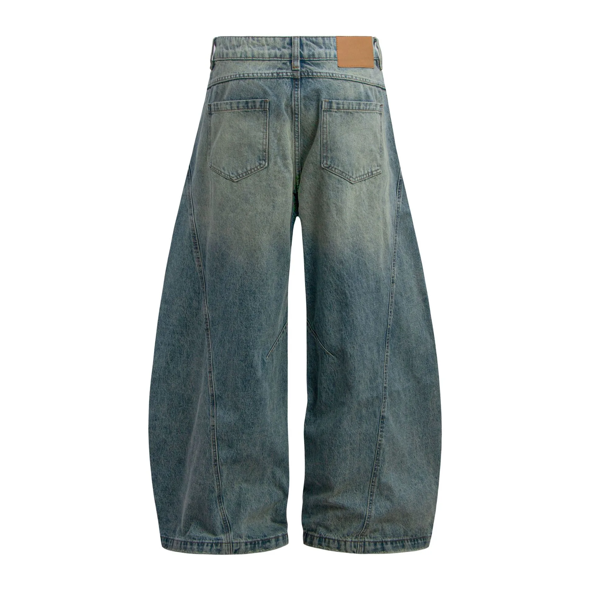 Jiayi Library Men's Clothing  American High Street Retro Ripped Washed Jeans Men's And Women's Vibe Machete Wide Leg Pants display picture 6