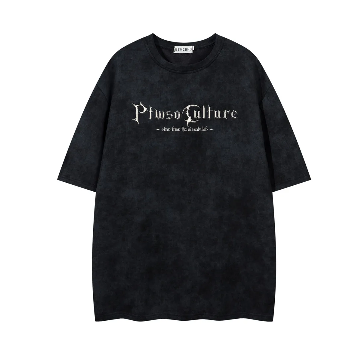 Jiayiku Men's  Summer American Street Dark Tide Brand Tee Old Printed Suede Short-sleeved T-shirt For Men display picture 3
