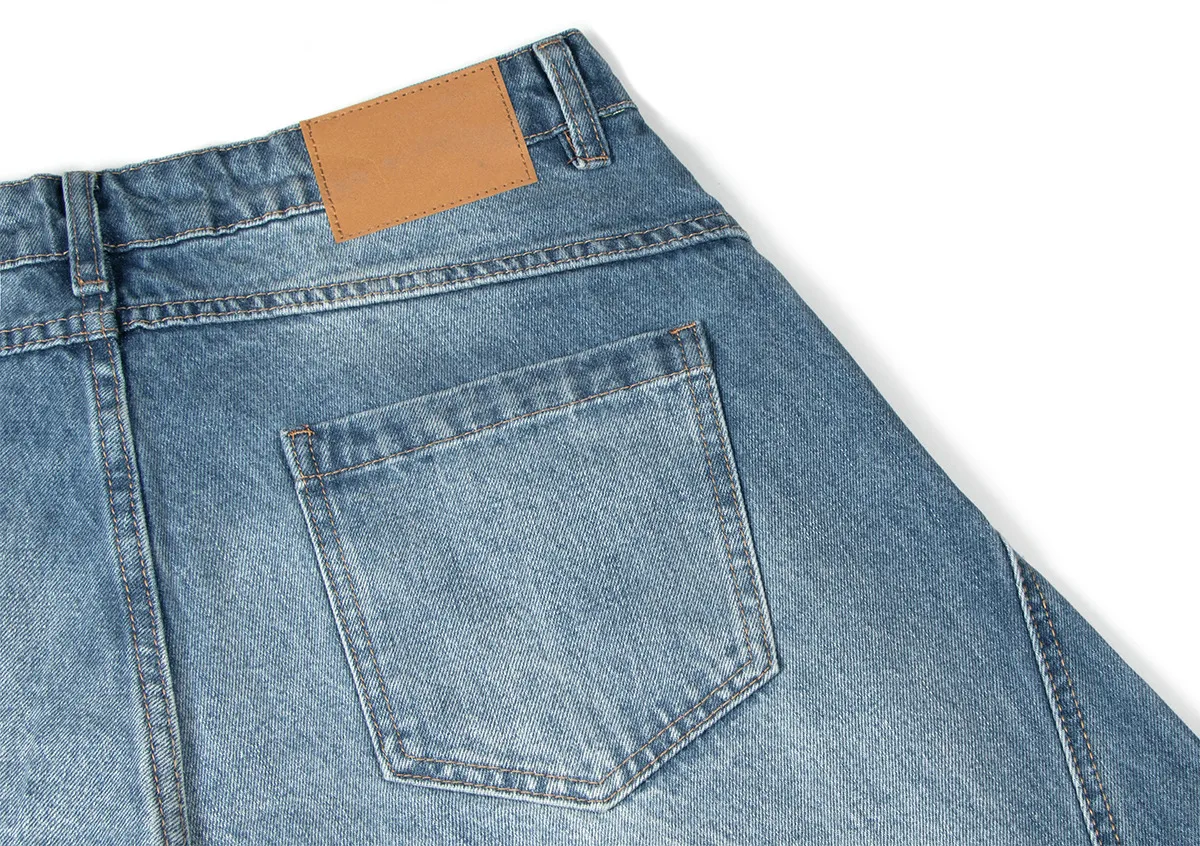 Jiayi Library Men's Clothing  American High Street Retro Ripped Washed Jeans Men's And Women's Vibe Machete Wide Leg Pants display picture 20