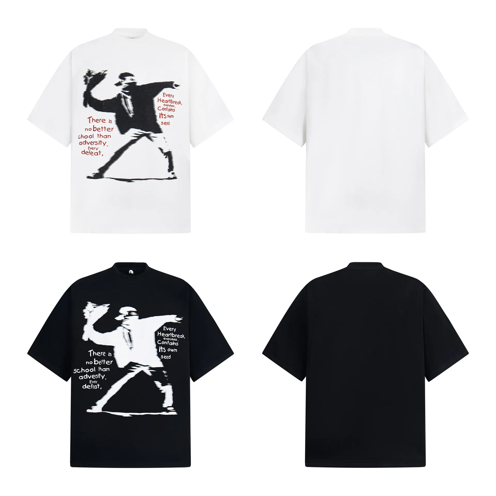 Jiayiku Men's Clothing  Summer American Street Hip-Hop Trendy Brand Tee Hip-Hop Cultural Shirt Dark T-Shirt Short-Sleeved Men display picture 7