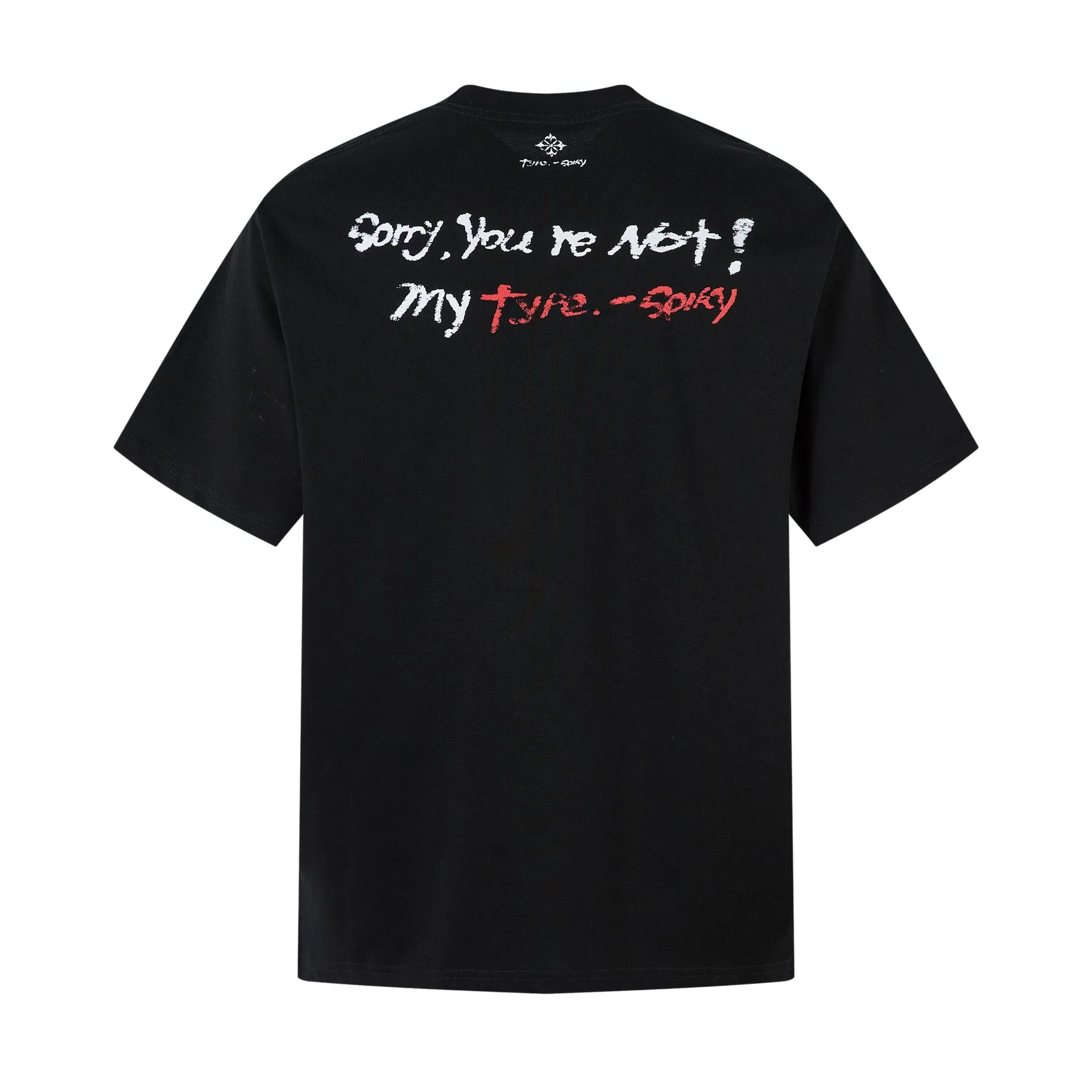 Jiayiku Men's  Summer American Retro Trendy Brand Culture Shirt Graffiti Printed Heavy Cotton Short-sleeved T-shirt display picture 4