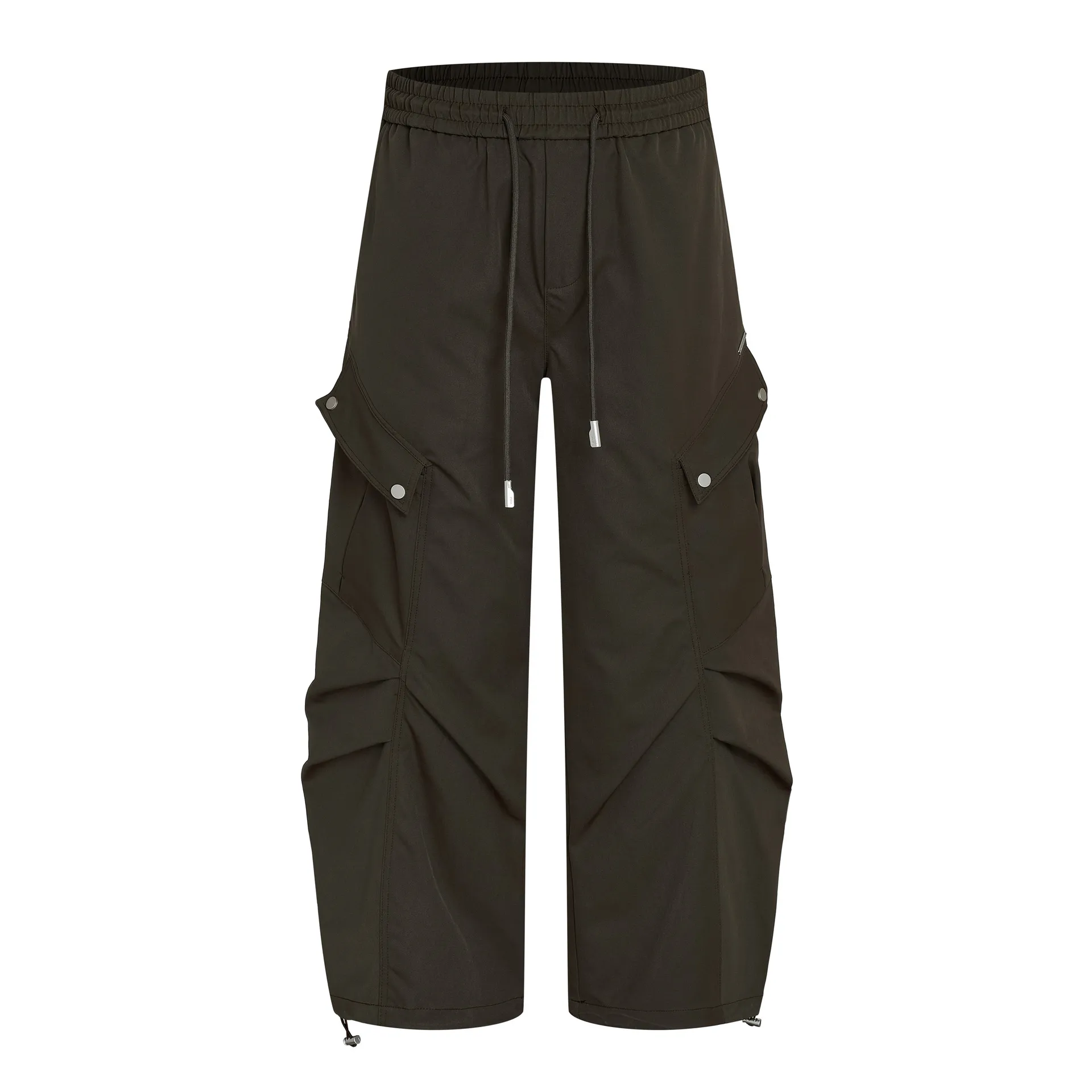 Jiayiku Men's  Spring American Retro Machete Pants Cargo Parachute Pants Hanging Sense Wide Leg Casual Pants display picture 5
