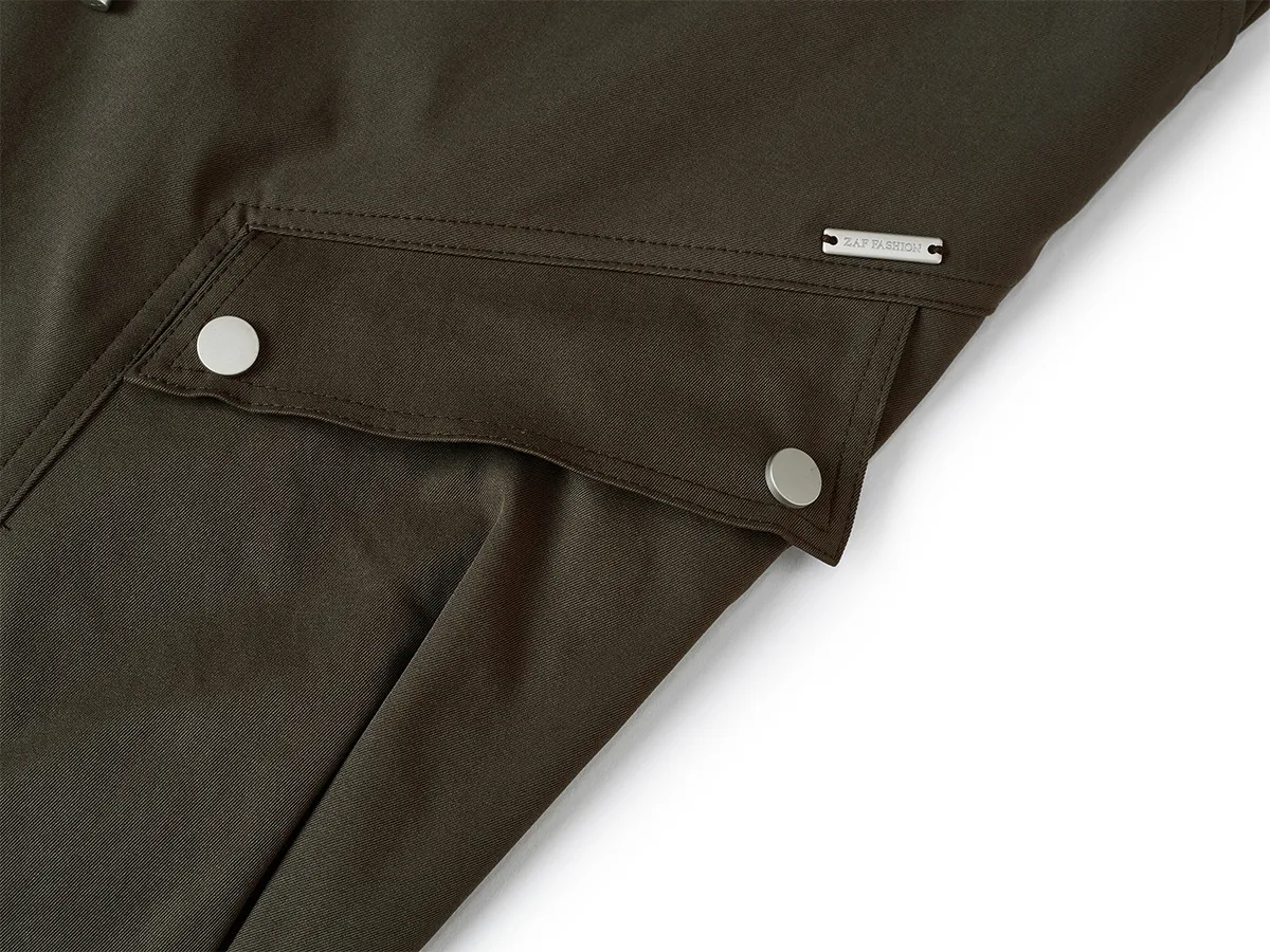 Jiayiku Men's  Spring American Retro Machete Pants Cargo Parachute Pants Hanging Sense Wide Leg Casual Pants display picture 12