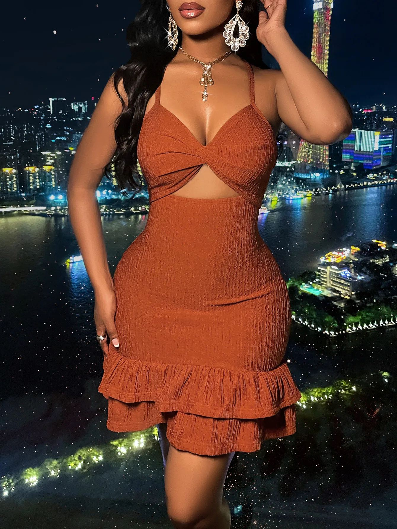 Women's Clothing     New Sexy Sling Dress Spring And Summer Explosions Deep V display picture 2