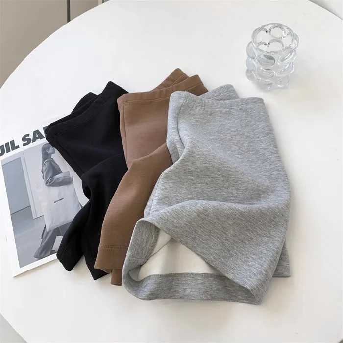 High Waist Stretch Pants Women's Outer Wearing Solid Color Inner Slim-Fit Slimming Sports Hot Pants Yoga Shorts Trendy display picture 2