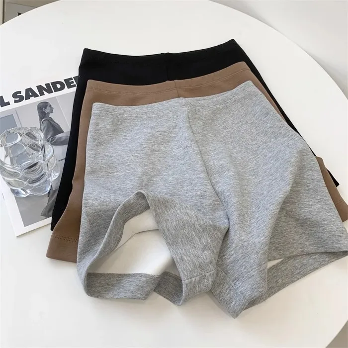High Waist Stretch Pants Women's Outer Wearing Solid Color Inner Slim-Fit Slimming Sports Hot Pants Yoga Shorts Trendy display picture 4