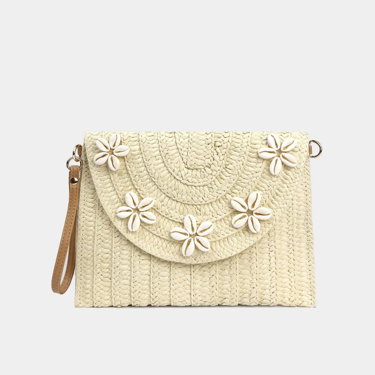 Hand-woven Clutch Bag  Summer New Shoulder Bag Women's  Fashion Crossbody Bag Straw Envelope Bag display picture 1