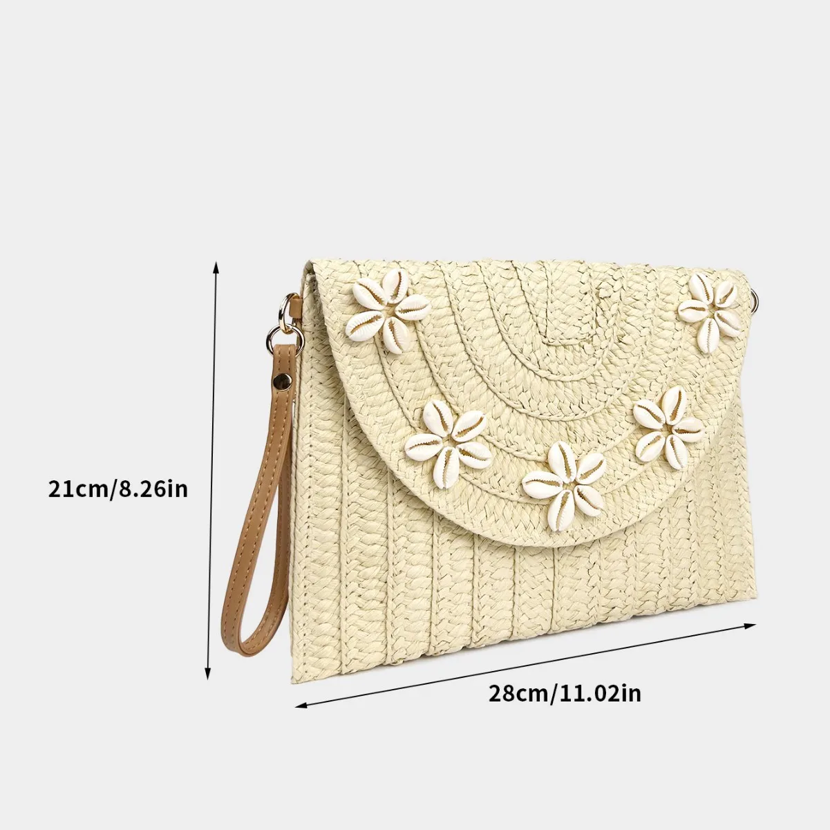 Hand-woven Clutch Bag  Summer New Shoulder Bag Women's  Fashion Crossbody Bag Straw Envelope Bag display picture 2