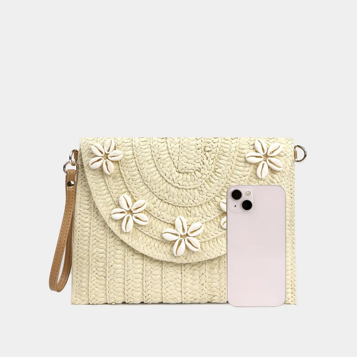Hand-woven Clutch Bag  Summer New Shoulder Bag Women's  Fashion Crossbody Bag Straw Envelope Bag display picture 5