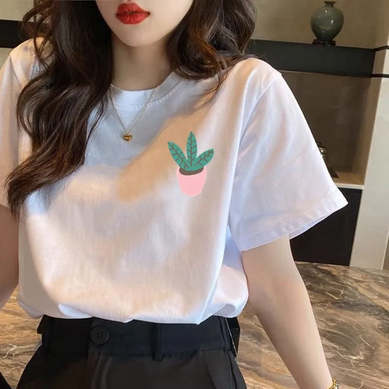 Summer New Women's Short Sleeve Wholesale Explosions New Version Of Loose White Cotton T-shirt Jacket A Generation Of Hair display picture 11