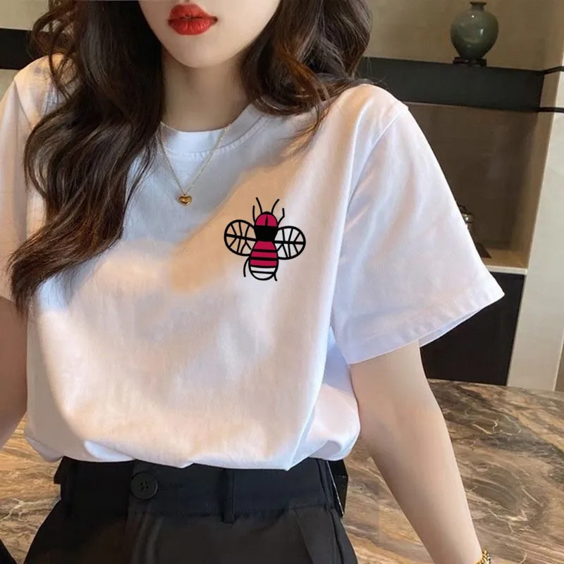 Summer New Women's Short Sleeve Wholesale Explosions New Version Of Loose White Cotton T-shirt Jacket A Generation Of Hair display picture 20