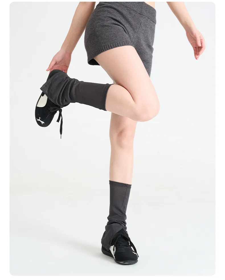 Summer Solid Color Women's Calf Socks With Slits, Stacked Socks, Thin Leg Warmers, Sock Covers display picture 2