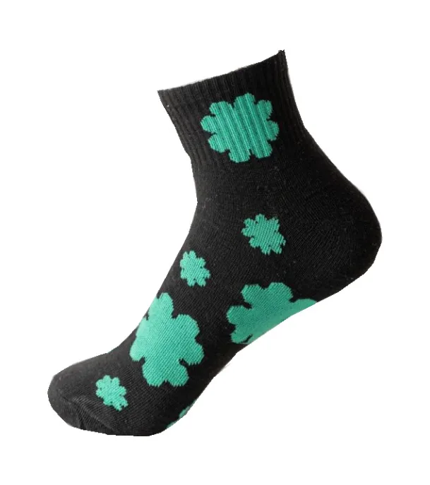 Polyester Cotton Material | Clover Stripe Printing | Soft And Comfortable Tube Socks, Casual Wear Essential display picture 3