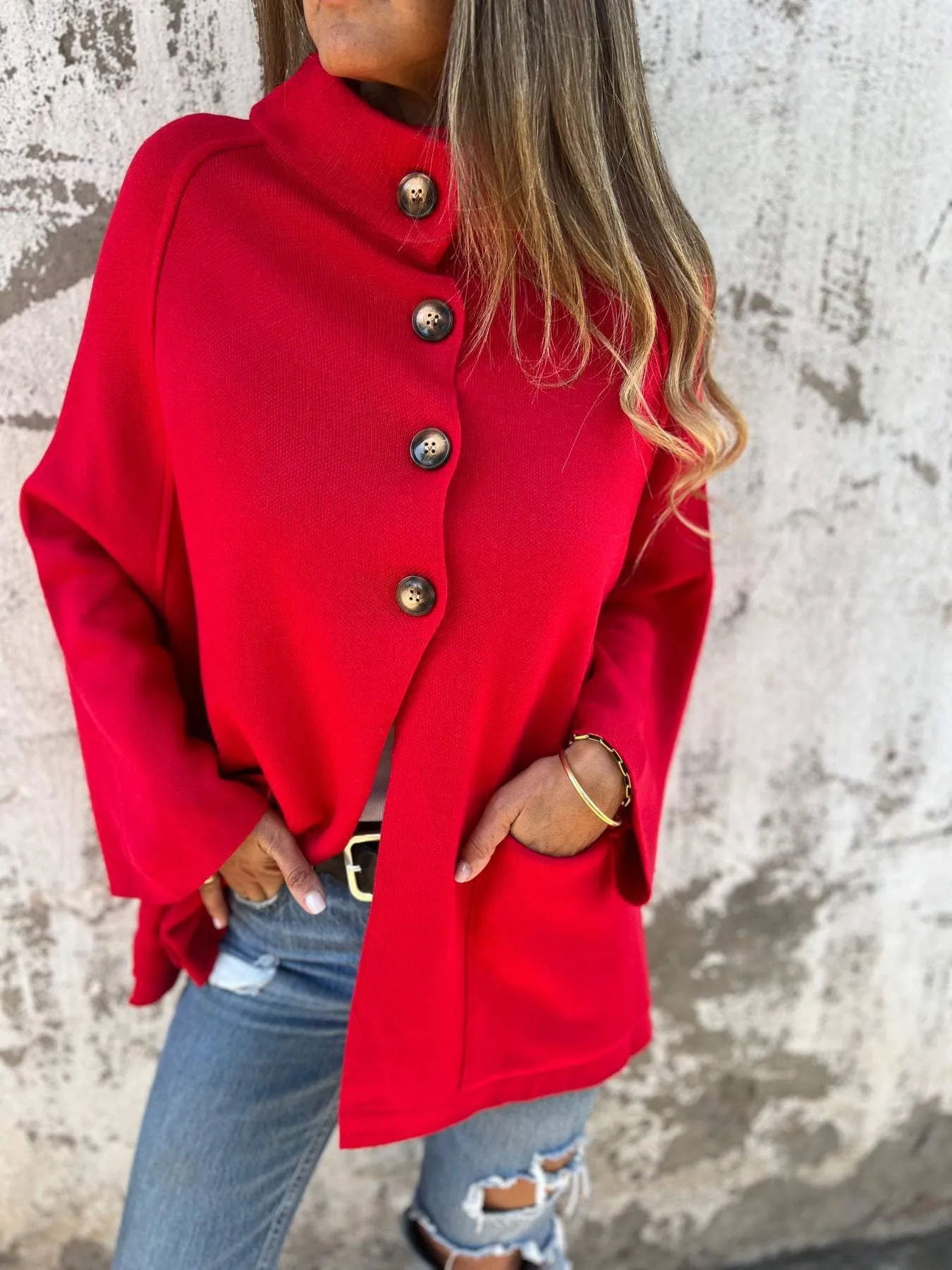 Autumn And Winter New  Women's Clothing   Lapel Long Sleeve Casual Cardigan Solid Color Knitted Jacket For Women display picture 6