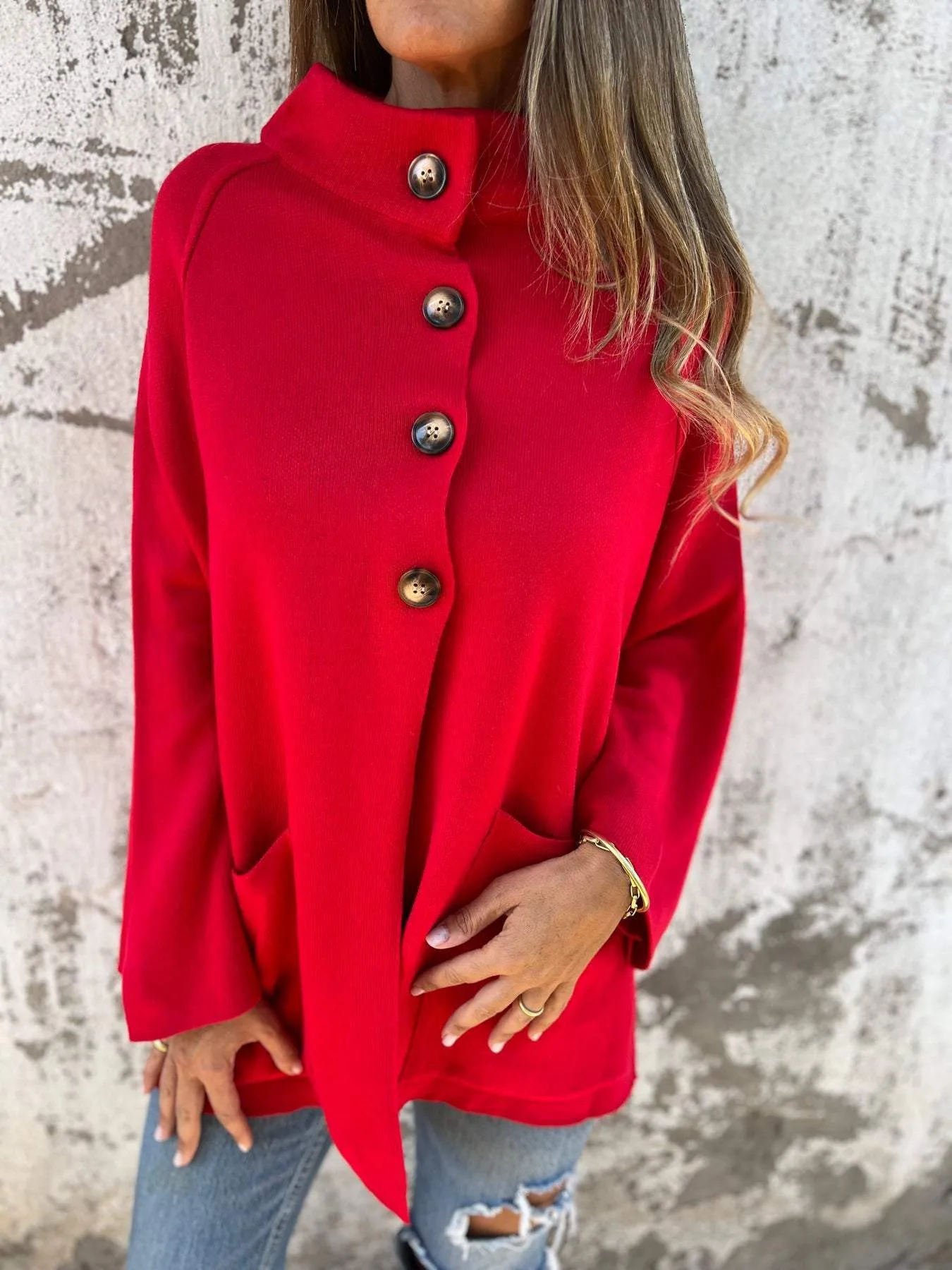 Autumn And Winter New  Women's Clothing   Lapel Long Sleeve Casual Cardigan Solid Color Knitted Jacket For Women display picture 7