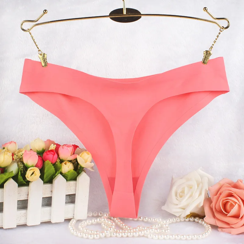 Foreign Trade Export Women's Underwear One-piece Seamless Low Waist Sexy Women's Thong T Pants Cotton Crotch Factory Wholesale display picture 2