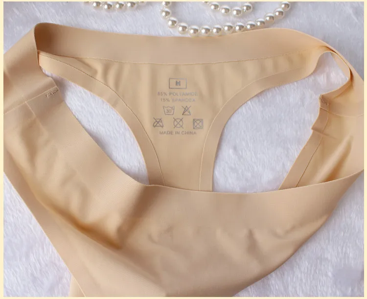 Foreign Trade Export Women's Underwear One-piece Seamless Low Waist Sexy Women's Thong T Pants Cotton Crotch Factory Wholesale display picture 12