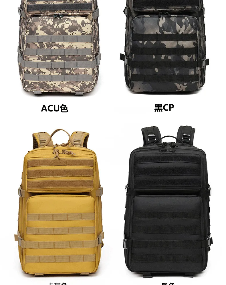 New Tactical Attack 3P Camouflage Backpack Multifunctional Large Capacity 45L Outdoor Sports Camping Mountaineering Backpack display picture 2