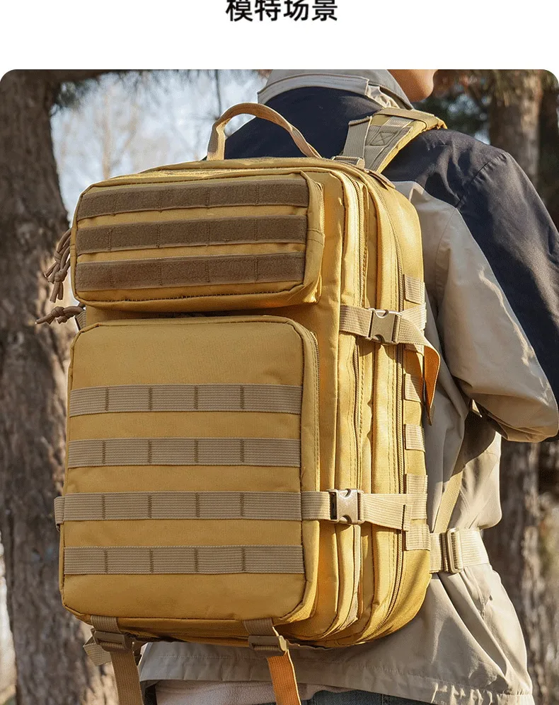 New Tactical Attack 3P Camouflage Backpack Multifunctional Large Capacity 45L Outdoor Sports Camping Mountaineering Backpack display picture 5