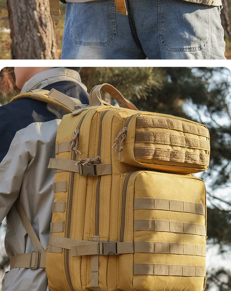 New Tactical Attack 3P Camouflage Backpack Multifunctional Large Capacity 45L Outdoor Sports Camping Mountaineering Backpack display picture 6
