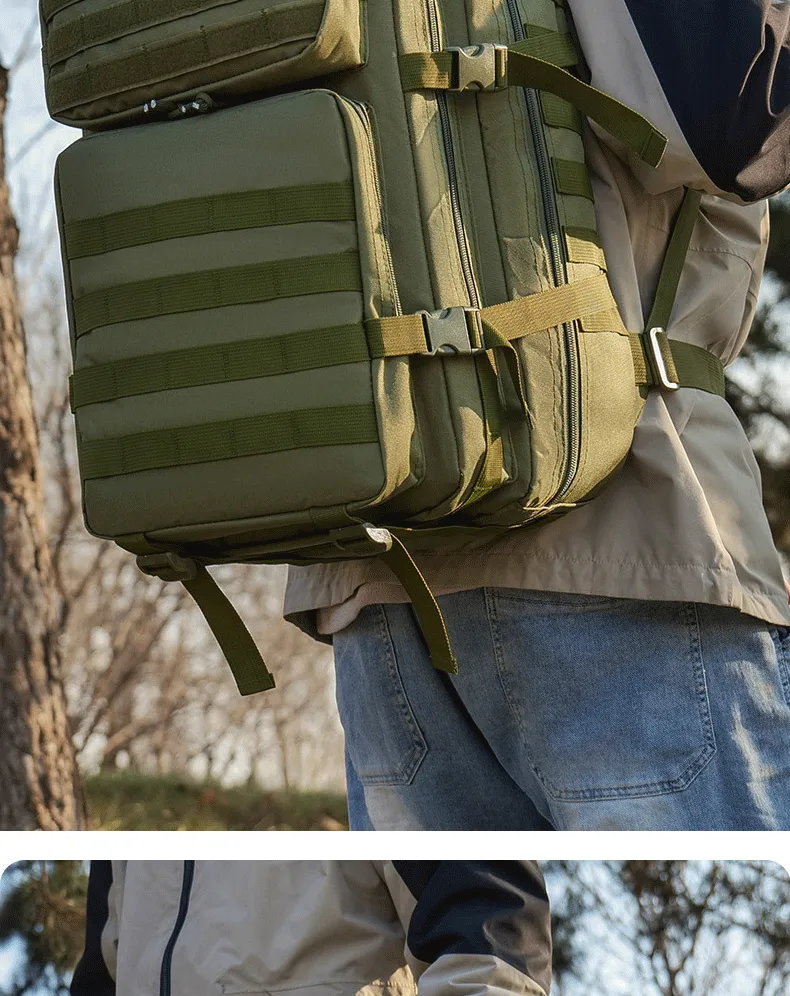 New Tactical Attack 3P Camouflage Backpack Multifunctional Large Capacity 45L Outdoor Sports Camping Mountaineering Backpack display picture 10