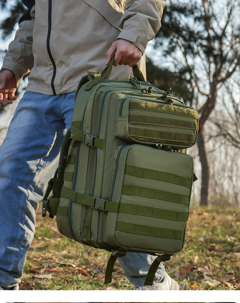 New Tactical Attack 3P Camouflage Backpack Multifunctional Large Capacity 45L Outdoor Sports Camping Mountaineering Backpack display picture 11