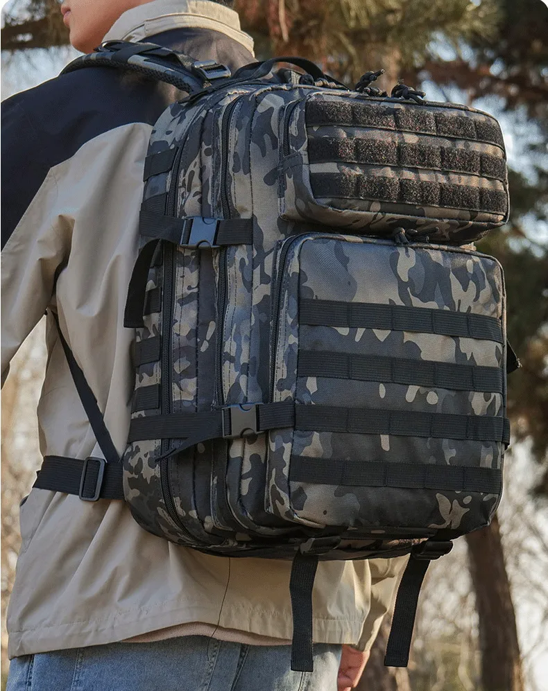 New Tactical Attack 3P Camouflage Backpack Multifunctional Large Capacity 45L Outdoor Sports Camping Mountaineering Backpack display picture 12