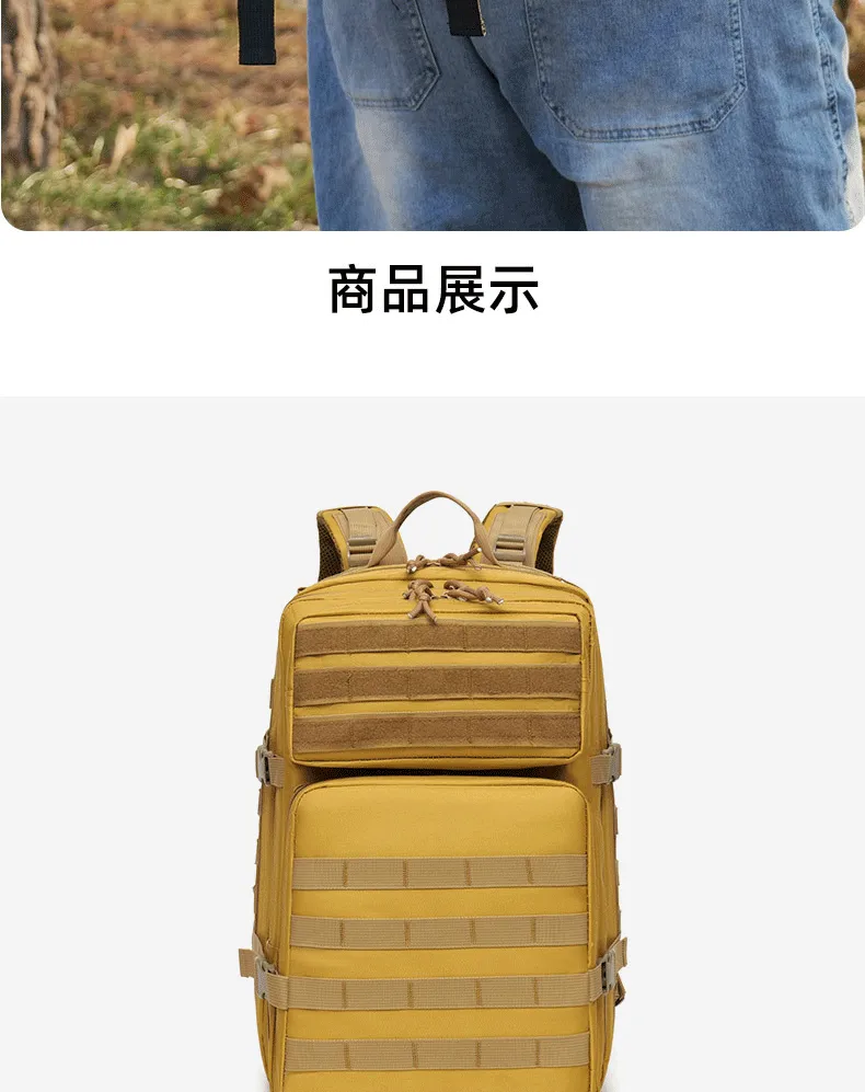 New Tactical Attack 3P Camouflage Backpack Multifunctional Large Capacity 45L Outdoor Sports Camping Mountaineering Backpack display picture 14