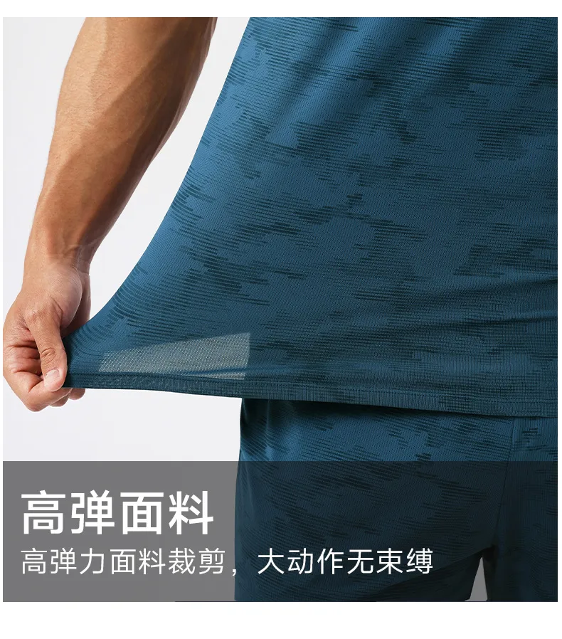 Men's Loose Sports Short-sleeved Cool Breathable Sports Running T-shirt Outdoor Leisure Fitness Training Quick-drying Short-sleeved display picture 8