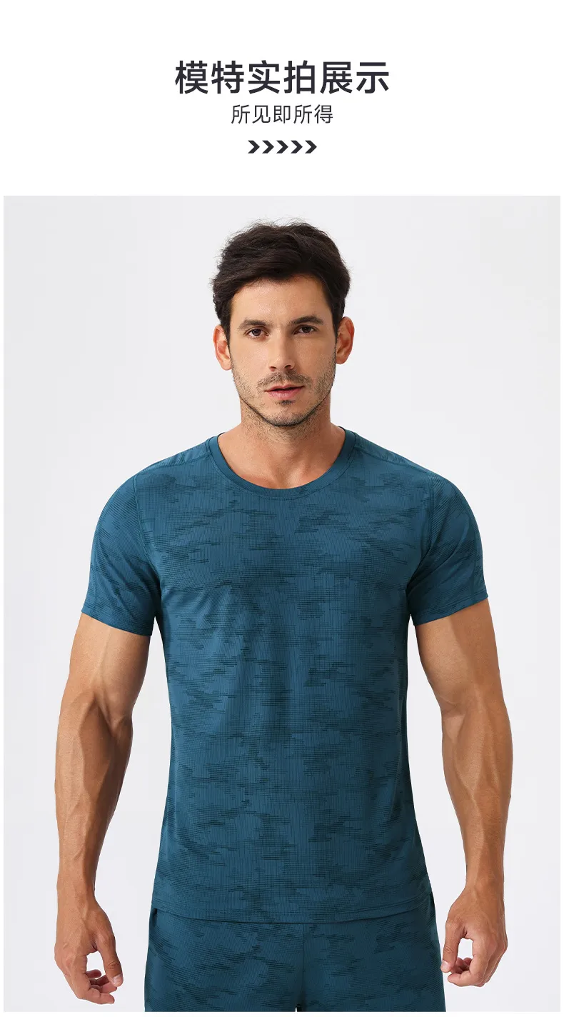 Men's Loose Sports Short-sleeved Cool Breathable Sports Running T-shirt Outdoor Leisure Fitness Training Quick-drying Short-sleeved display picture 11