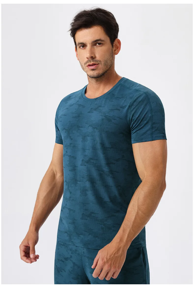 Men's Loose Sports Short-sleeved Cool Breathable Sports Running T-shirt Outdoor Leisure Fitness Training Quick-drying Short-sleeved display picture 12