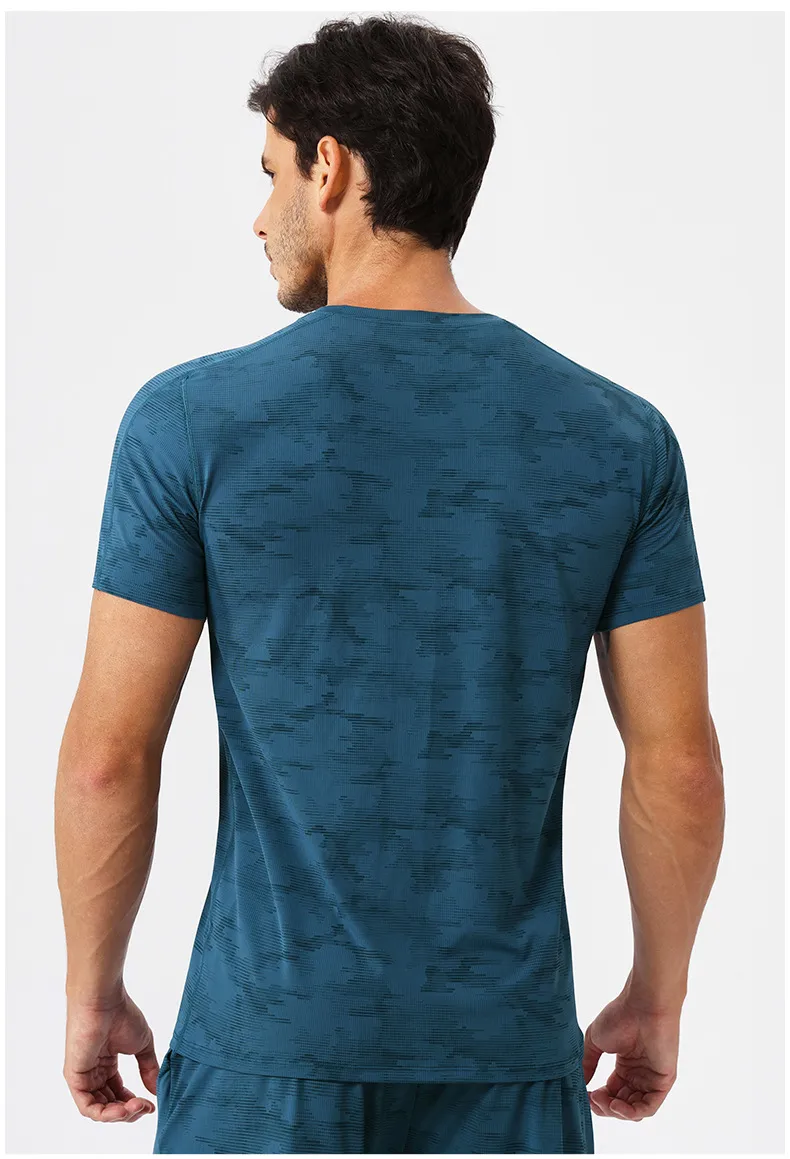 Men's Loose Sports Short-sleeved Cool Breathable Sports Running T-shirt Outdoor Leisure Fitness Training Quick-drying Short-sleeved display picture 13