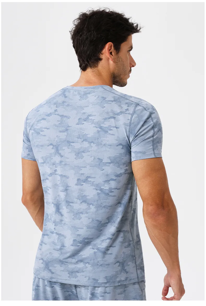 Men's Loose Sports Short-sleeved Cool Breathable Sports Running T-shirt Outdoor Leisure Fitness Training Quick-drying Short-sleeved display picture 17