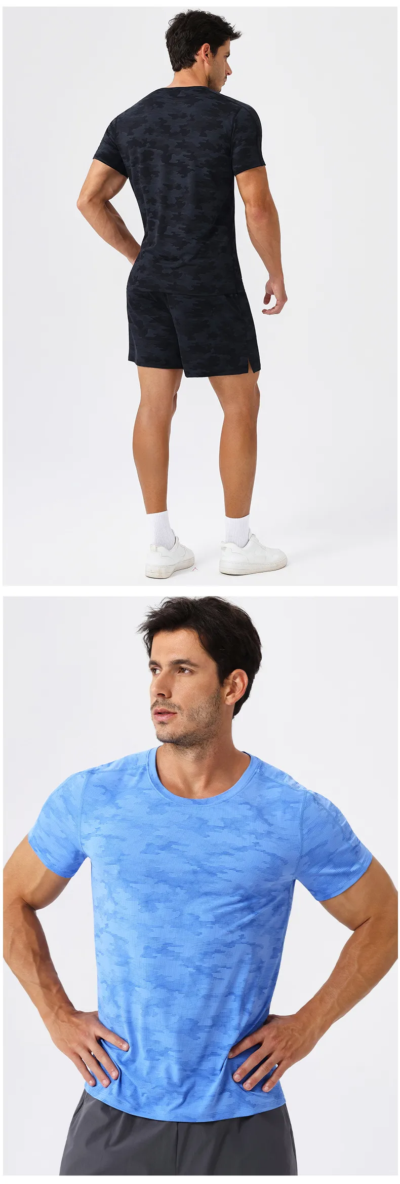 Men's Loose Sports Short-sleeved Cool Breathable Sports Running T-shirt Outdoor Leisure Fitness Training Quick-drying Short-sleeved display picture 21