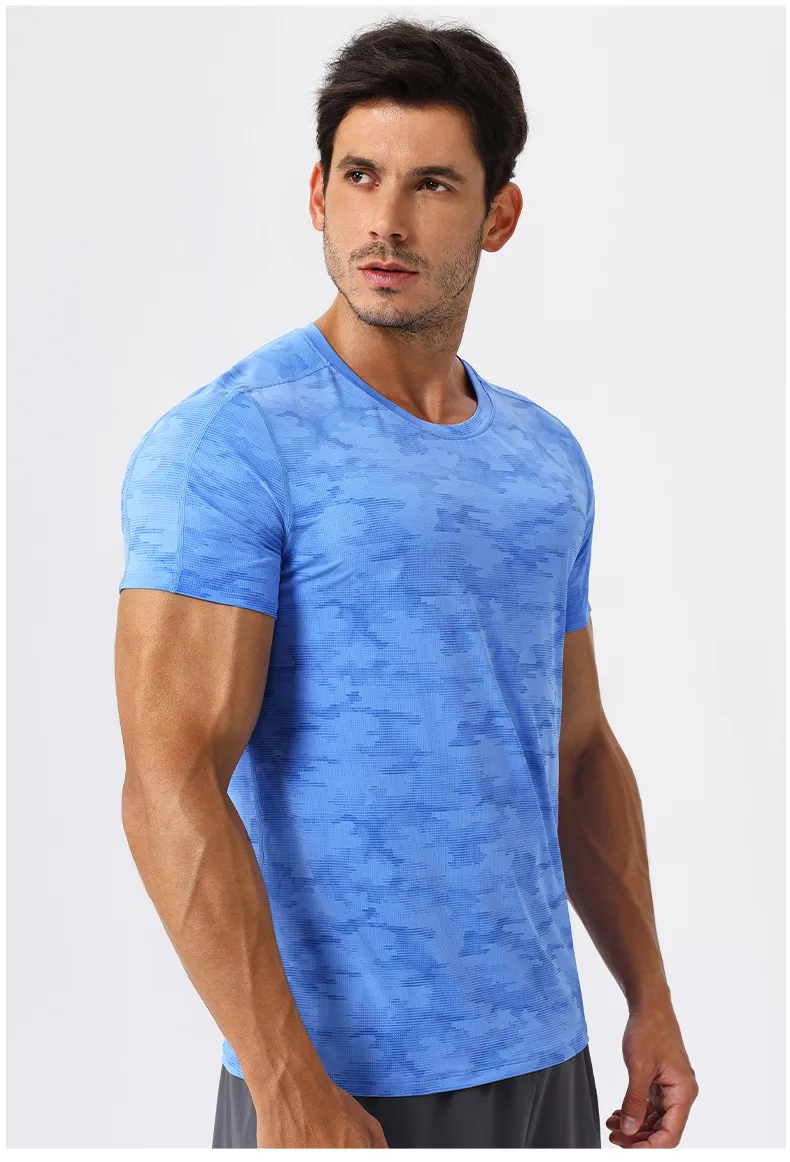 Men's Loose Sports Short-sleeved Cool Breathable Sports Running T-shirt Outdoor Leisure Fitness Training Quick-drying Short-sleeved display picture 22