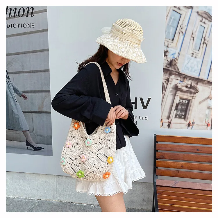New  Bags New And New Tote Bags Beach Bags Knitted Bags Hollow Bags Biscima Style Woven Bags display picture 5