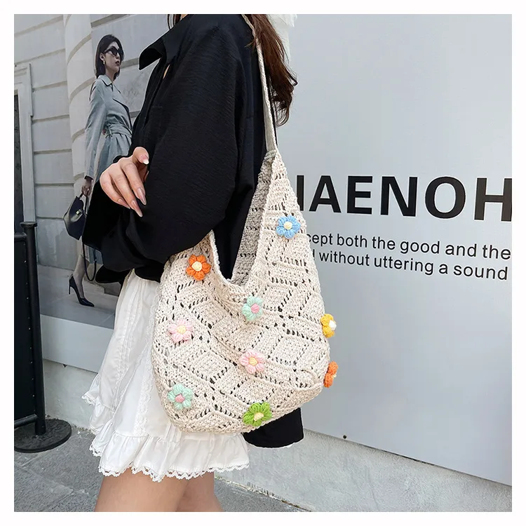 New  Bags New And New Tote Bags Beach Bags Knitted Bags Hollow Bags Biscima Style Woven Bags display picture 6