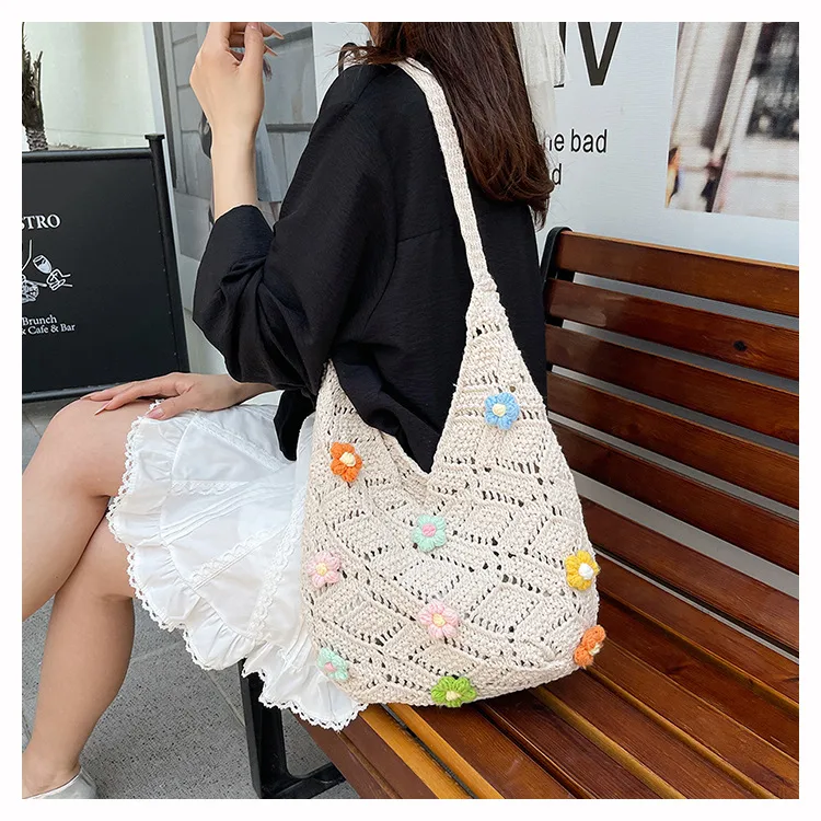 New  Bags New And New Tote Bags Beach Bags Knitted Bags Hollow Bags Biscima Style Woven Bags display picture 7