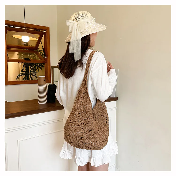New  Bags New And New Tote Bags Beach Bags Knitted Bags Hollow Bags Biscima Style Woven Bags display picture 9